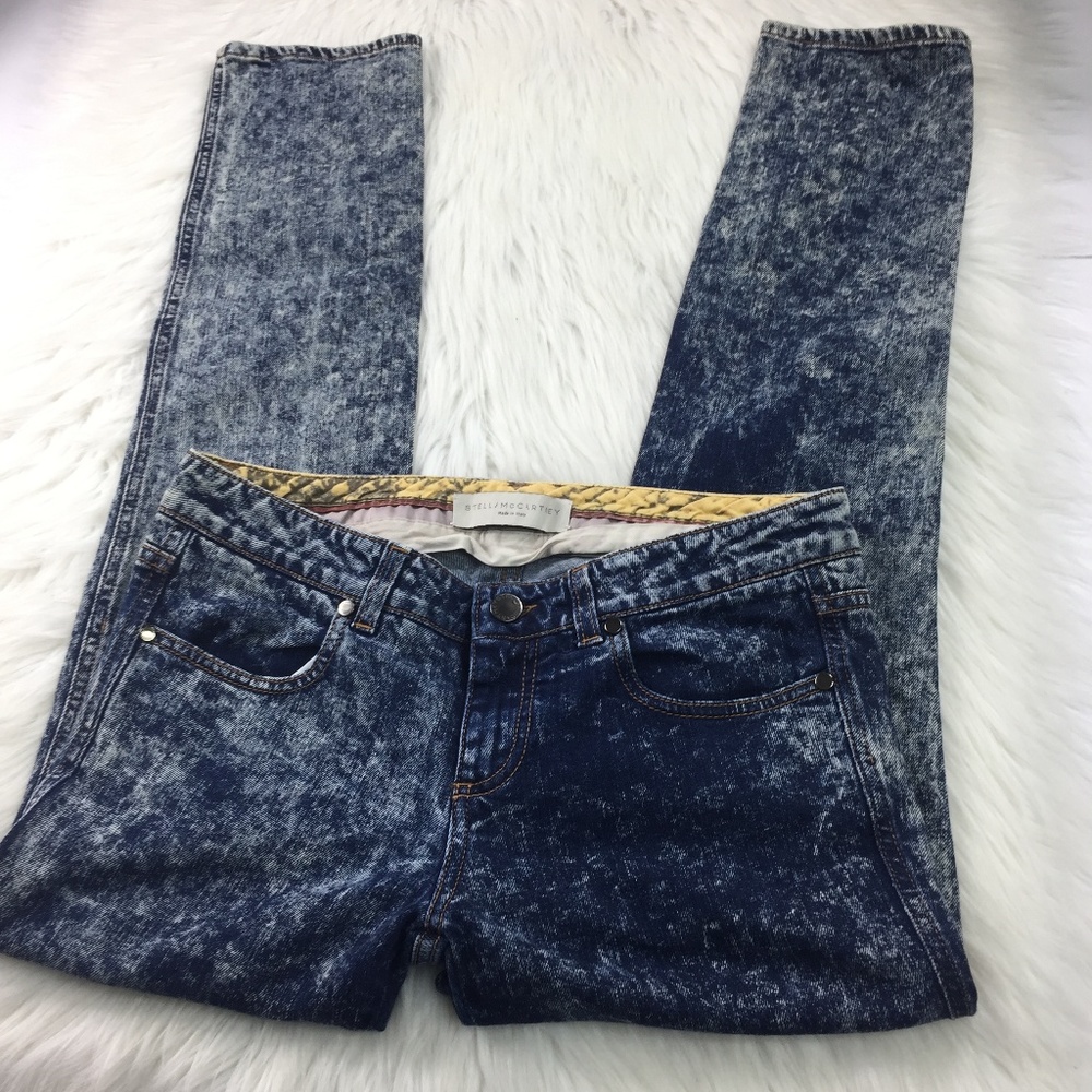 Stella McCartney Skinny Ankle Acid Wash Jeans 30 - Picture 3 of 8
